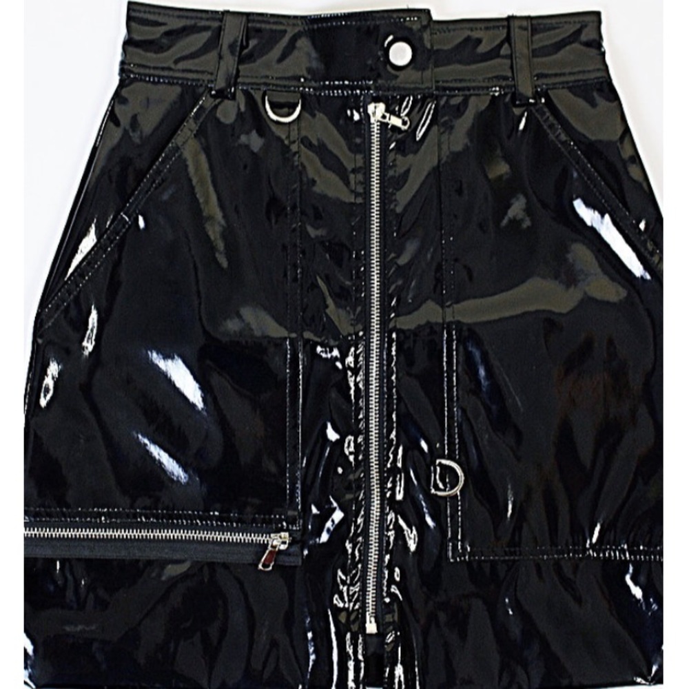 Black Patent  Mini Skirt